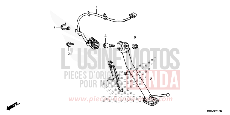 STAND for NC750XD SWORD SILVER METALLIC (NHA95) from 2016