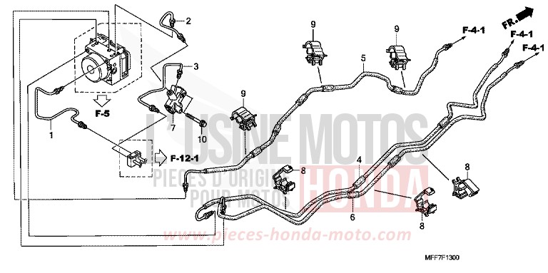 CONDUITES DE FREIN/PCV. (ABS) for   from 