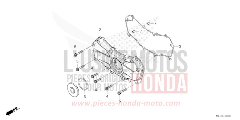 FRONT ENGINE COVER for GL1800 MAT IRIDIUM GRAY METALLIC (NHC64) from 2023