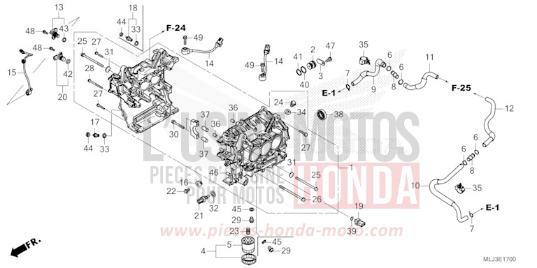 CYLINDER BLOCK for GL1800 MAT IRIDIUM GRAY METALLIC (NHC64) from 2023