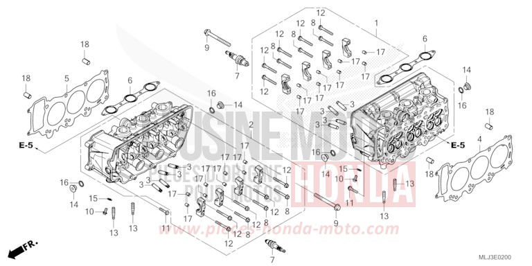 CYLINDER HEAD for GL1800 GRAPHITE BLACK (NHB01) from 2023