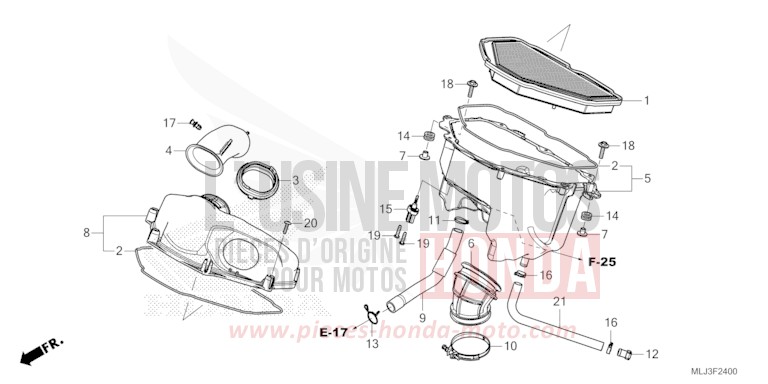 AIR CLEANER for GL1800 GRAPHITE BLACK (NHB01) from 2023