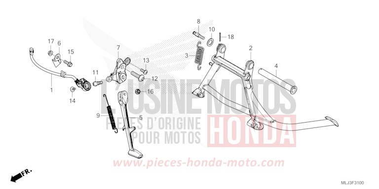 STAND for GL1800 GRAPHITE BLACK (NHB01) from 2023