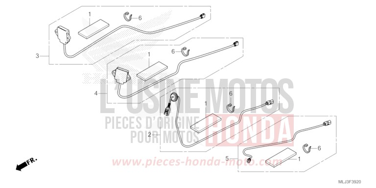 ANTENNA ASSEMBLY/CORD SET for GL1800 GRAPHITE BLACK (NHB01) from 2023