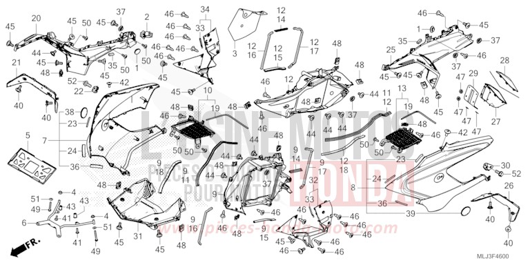 COWL for GL1800 GRAPHITE BLACK (NHB01) from 2023