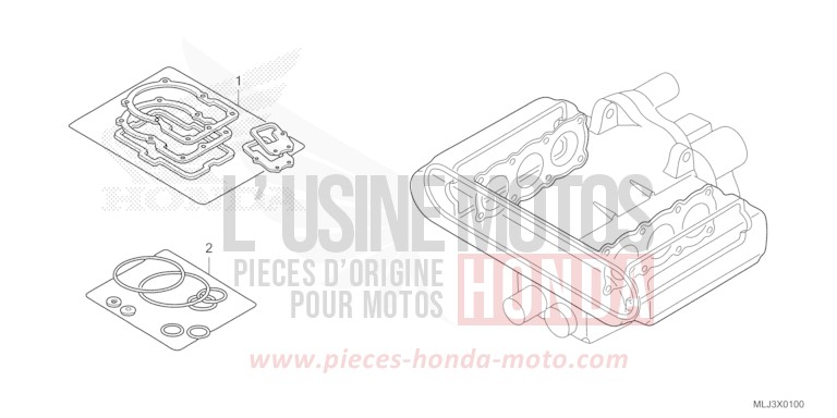 GASKET KIT A for GL1800 BETA SILVER METALLIC (NHC07E) from 2023