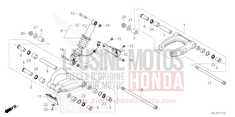 CUSHION ARM for GL1800 BETA SILVER METALLIC (NHC07E) from 2023