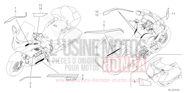 STRIPE for GL1800 BETA SILVER METALLIC (NHC07E) from 2023