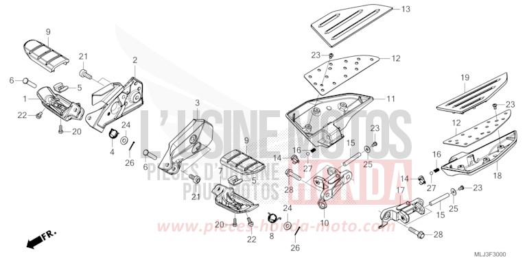 STEP for GL1800 PEARL GLARE WHITE (NHB53) from 2023