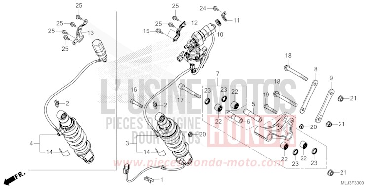 REAR CUSHION for GL1800 PEARL GLARE WHITE (NHB53) from 2023