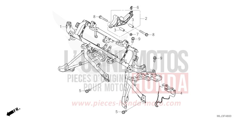 COWL STAY for GL1800 PEARL GLARE WHITE (NHB53) from 2023