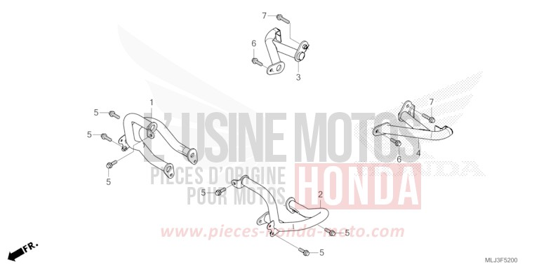 ENGINE GUARD for GL1800 PEARL GLARE WHITE (NHB53) from 2023