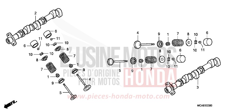 ARBRE A CAMES/SOUPAPE for GL1800 CANDY PROMINENCE RED (R342) from 2016