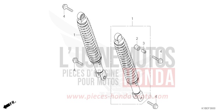 REAR CUSHION for NSS350A PEARL SIENA RED (R320) from 2023