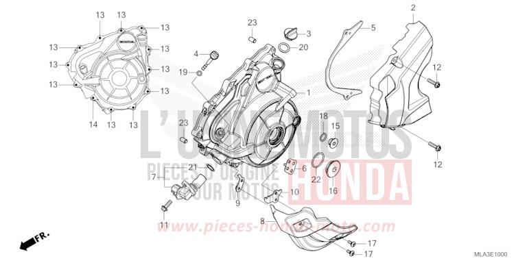 COUVERCLE DE GENERATRICE for CMX1100 ACHILLES BLACK METALLIC-U (NH124) from 2021