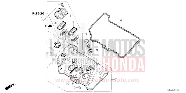 CYLINDER HEAD COVER for CMX1100 ACHILLES BLACK METALLIC-U (NH124) from 2021