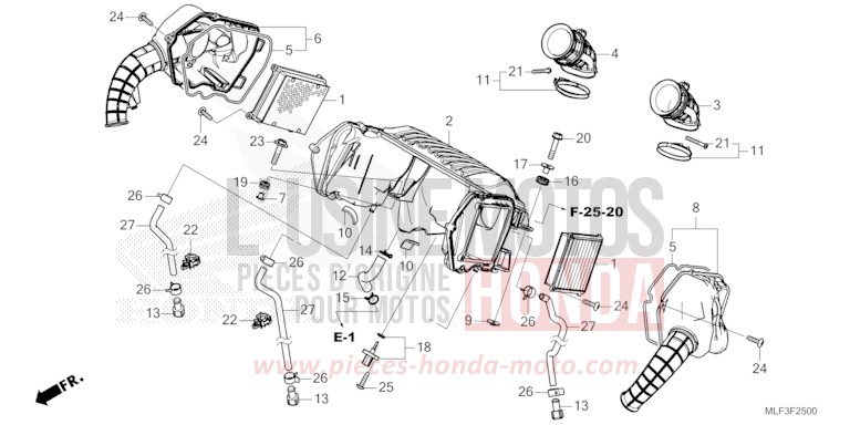 AIR CLEANER for NT1100 GUNMETAL BLACK METLLIC (NHC52) from 2023