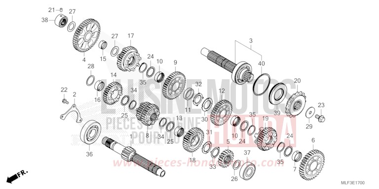 TRANSMISSION (NT1100A) for NT1100 PEARL GLARE WHITE (NHB53) from 2023