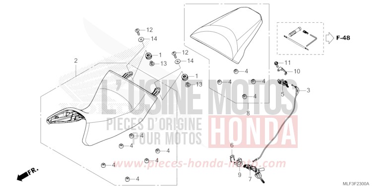 SEAT for NT1100 PEARL GLARE WHITE (NHB53) from 2023