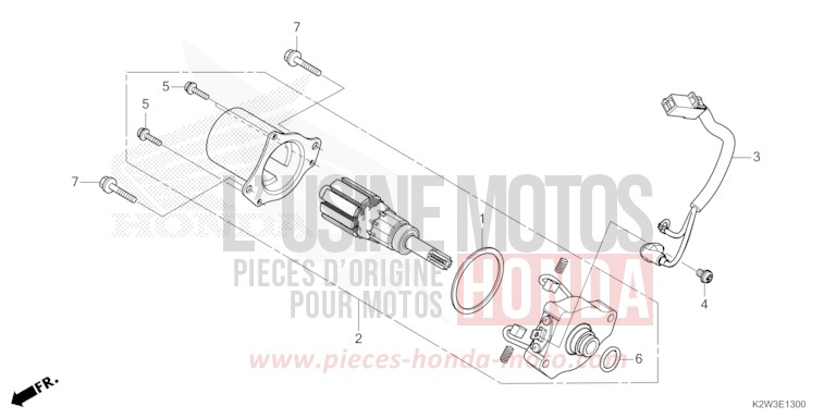 STARTER MOTOR for ST125A PEARL CADET GRAY (NHB95) from 2023