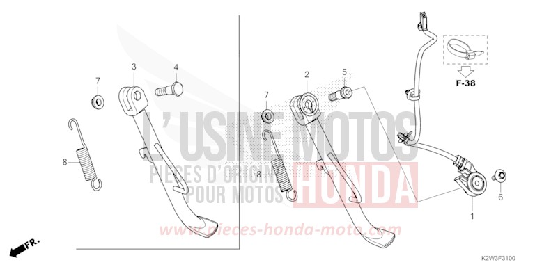 STAND for ST125A PEARL CADET GRAY (NHB95) from 2023