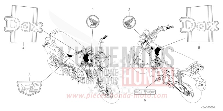 MARK for ST125A PEARL CADET GRAY (NHB95) from 2023