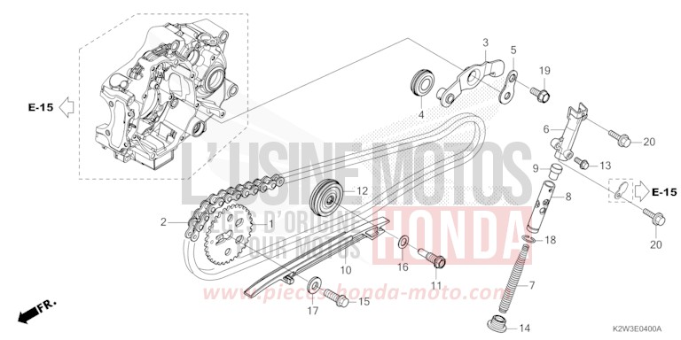 CAM CHAIN/TENSIONER for ST125A PEARL GLITTERING BLUE (B231) from 2023