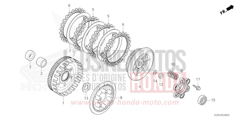 CLUTCH for ST125A PEARL GLITTERING BLUE (B231) from 2023