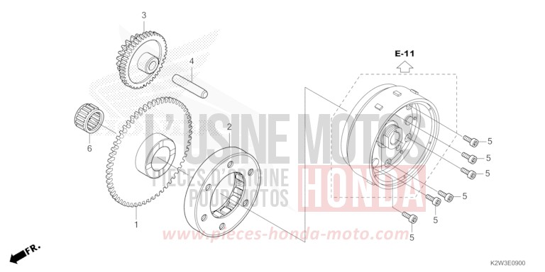STARTING CLUTCH for ST125A PEARL GLITTERING BLUE (B231) from 2023