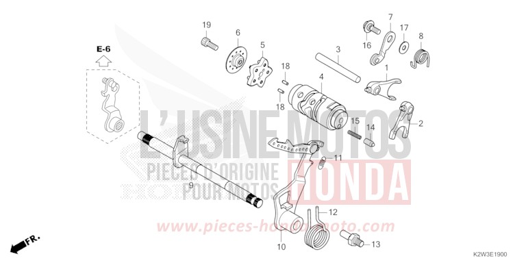 GEARSHIFT DRUM for ST125A PEARL NEBULA RED (R376) from 2023
