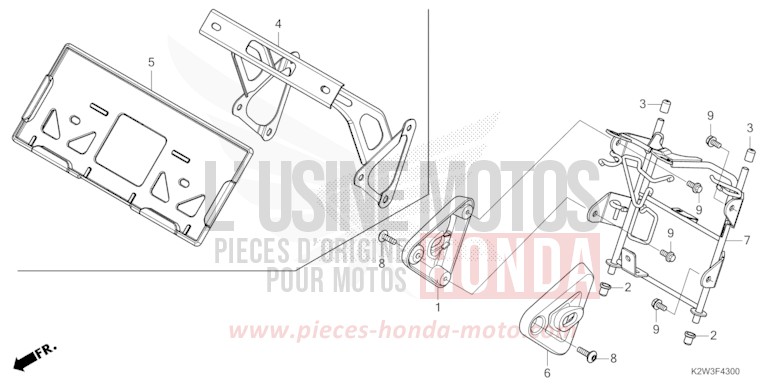 HEADLIGHT BRACKET for ST125A PEARL NEBULA RED (R376) from 2023