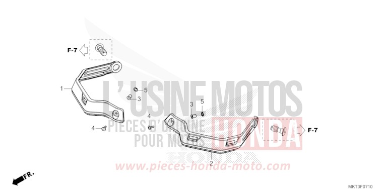 KNUCKLE GUARD for ADV750 MAT BALLISTIC BLACK METALLIC (NHA86) from 2023