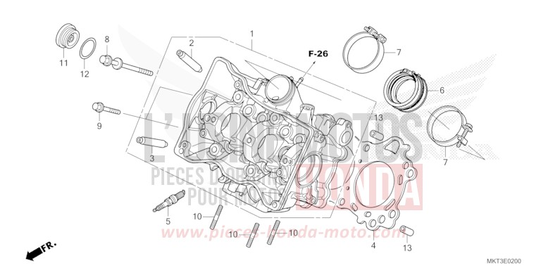 CYLINDER HEAD for ADV750 PEARL DEEP MUD GRAY (NHC47) from 2023