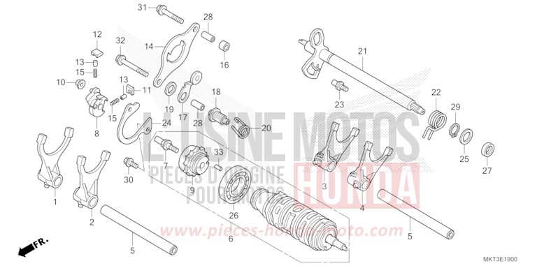 GEARSHIFT DRUM for ADV750 SHASTA WHITE (NH138) from 2023