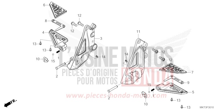 PILLION STEP for ADV750 SHASTA WHITE (NH138) from 2023