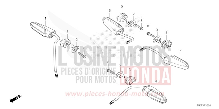 WINKER for ADV750 SHASTA WHITE (NH138) from 2023