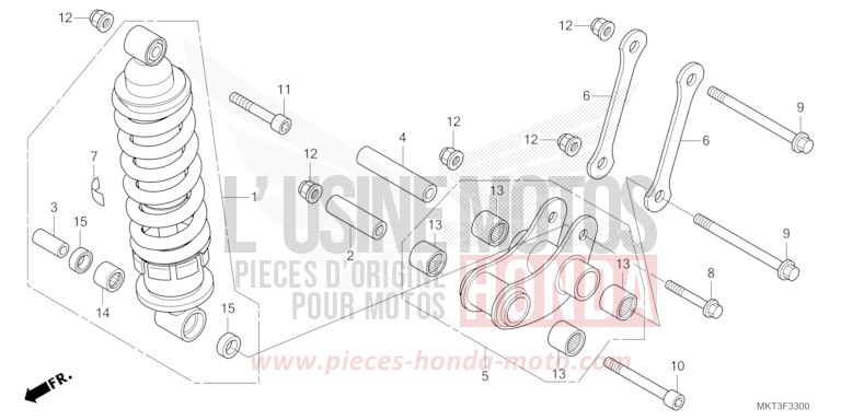 REAR CUSHION for ADV750 PEARL DEEP MUD GRAY (NHC47) from 2023