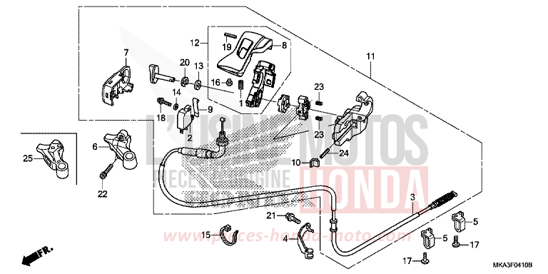 PARKING BRAKE LEVER for NC750XD CANDY PROMINENCE RED (R342) from 2017