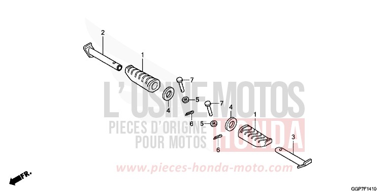 PILLION STEP (NSC50/MPD/WH) for NSC50MPD BOSS GRAY METALLIC (NHA21) from 2012