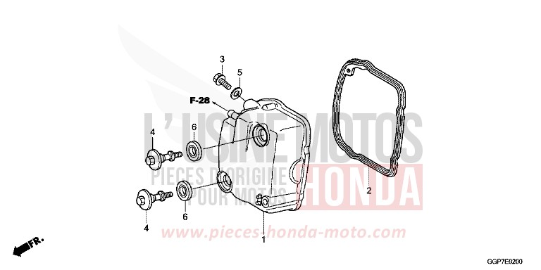 COPERCHIO TESTATA per NSC50MPD CANDY LUCID RED (R264) del 2012