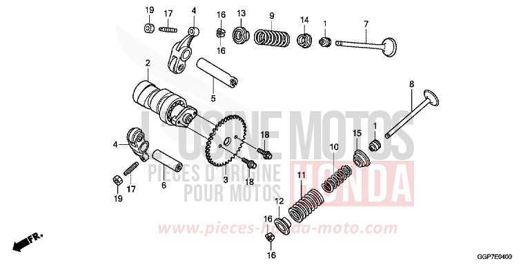 CAMSHAFT/VALVE for NSC50MPD CANDY LUCID RED (R264) from 2012