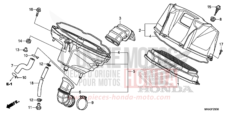 AIR CLEANER for NC750XD CANDY PROMINENCE RED (R342) from 2017