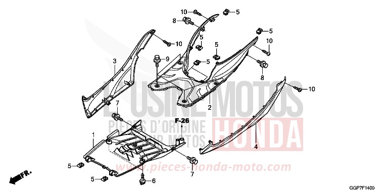 FLOOR STEP (NSC50/MPD/WH) for NSC50MPD PEARL PROCYON BLACK (NHA06) from 2012