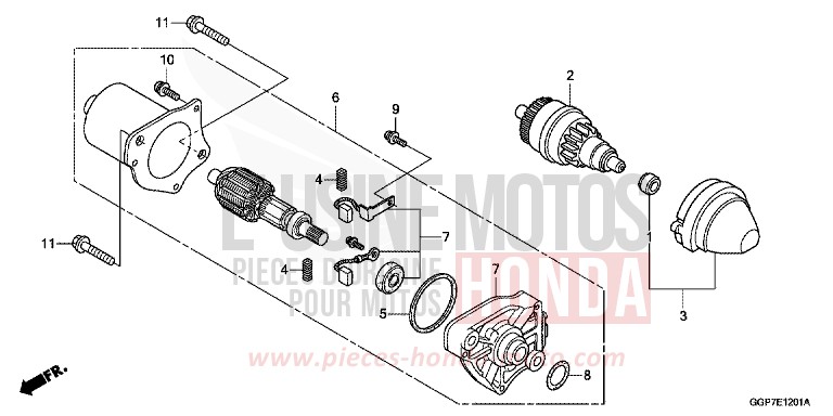 MOTEUR DE DEMARRAGE (MITSUBA) for NSC50MPD PEARL SIENA RED (R320) from 2014