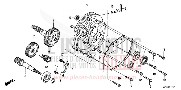 TRANSMISSION for NSC50MPD ROSS WHITE (NH196) from 2015