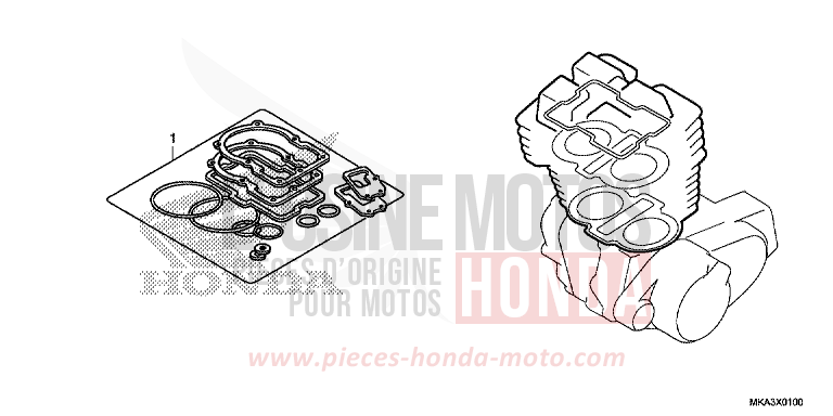 GASKET KIT A for NC750XD MAT GUNPOWDER BLACK METALLIC (NH436) from 2017