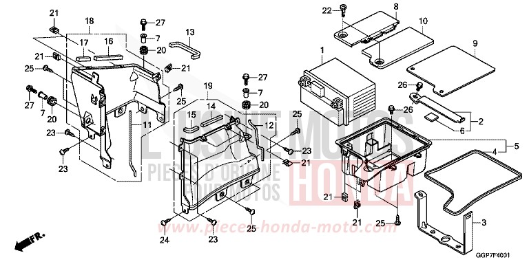 BATTERIE (NSC502WH/T2) for NSC50MPD BOSS GRAY METALLIC (NHA21) from 2013