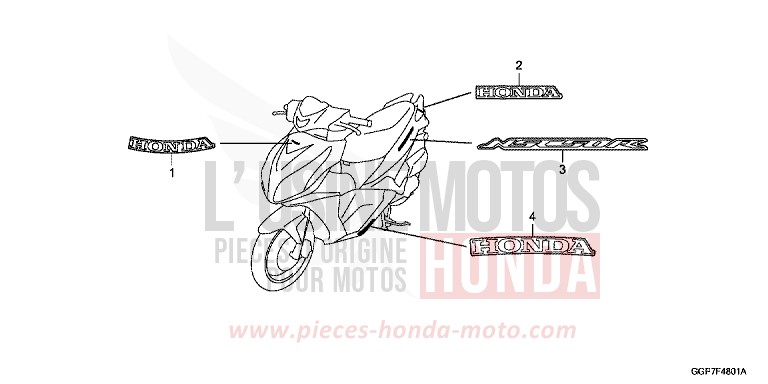 MARQUE (NSC502WH-E,F,ED/T2-E,ED) for NSC50MPD BOSS GRAY METALLIC (NHA21) from 2013