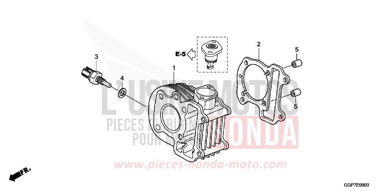 CYLINDRE for NSC50MPD PEARL SUNBEAM WHITE (NHA66) from 2013