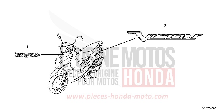 MARQUE (NSC50/MPD/WH) for NSC50MPD PEARL PROCYON BLACK (NHA06) from 2012